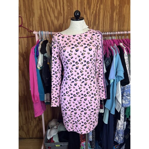 Lilly Pulitzer Beline Dress XXS in Pink Blossom Seeing Spots Long Sleeve Mini - Picture 2 of 11